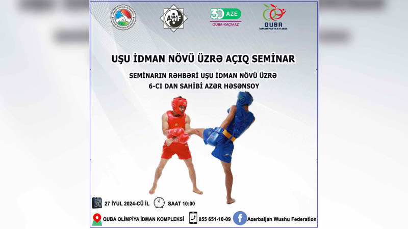 Qubada Uşu döyüş növü üzrə açıq seminar keçiriləcək