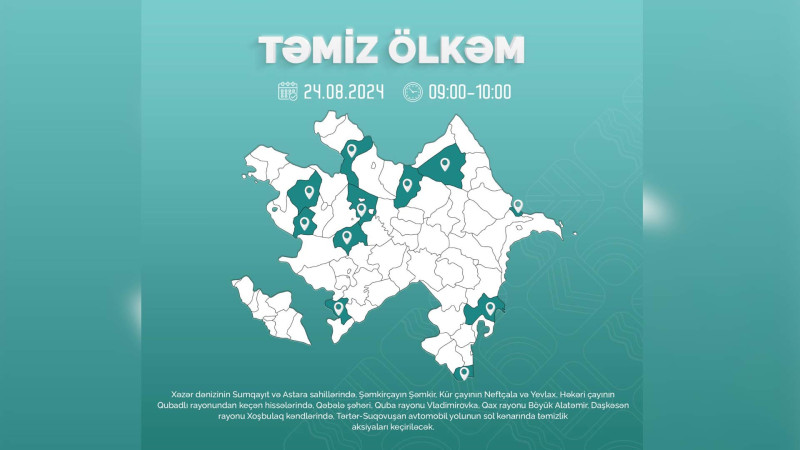 Qubada təmizlik aksiyası keçiriləcək
