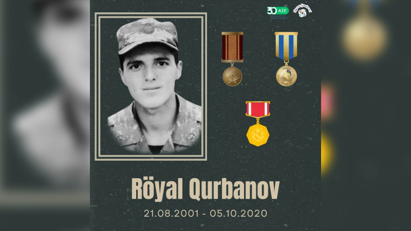 Bu gün Siyəzən şəhidi Röyal Qurbanovun doğum günüdür