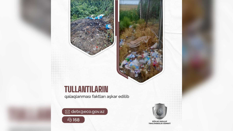 Xaçmaz: Daha bir ərazidə tullantılar qalaqlanıb