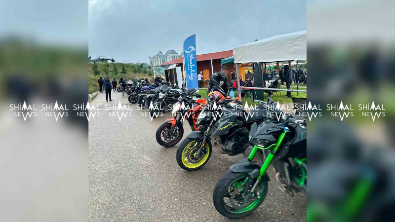 Motosikletçilər Qusarda toplaşıblar