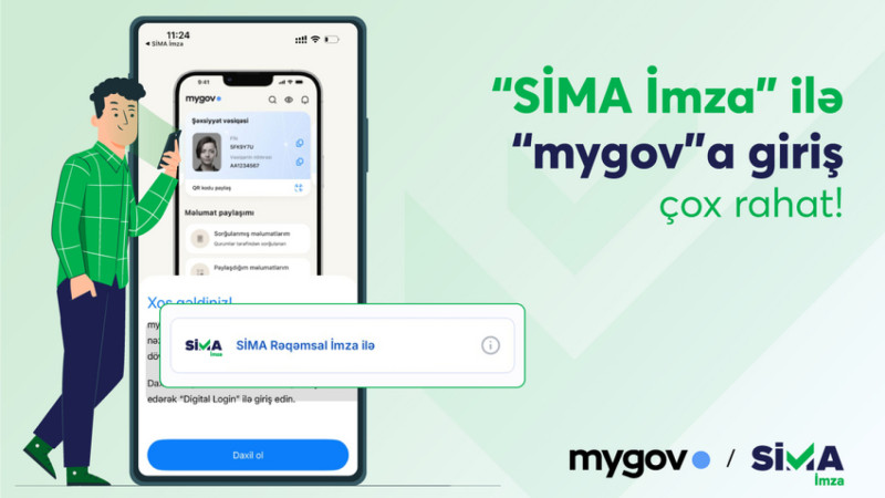 “mygov”da bütün sənədləri “SİMA İmza” ilə əldə etmək mümkün oldu