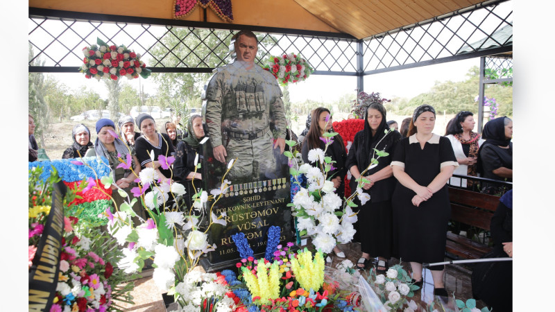 Xaçmazda polkovnik-leytenant Vüsal Rüstəmovun ildönümü mərasimi keçirilib