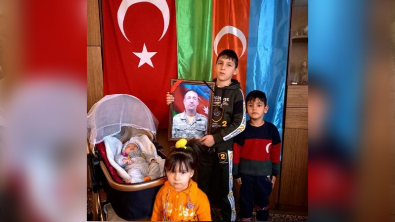 Qubada 4 övladı olan şəhidin ailəsi ziyarət edilib