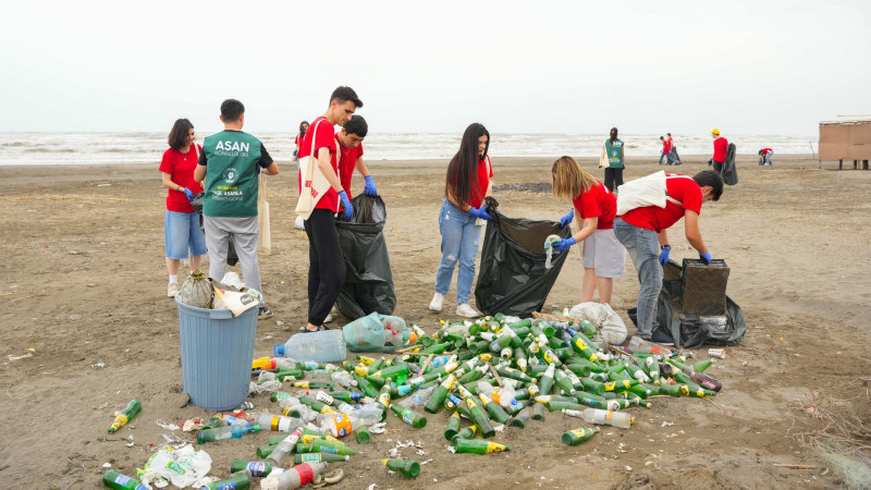 Şabran və Xaçmazın dəniz sahilləri təmizlənib