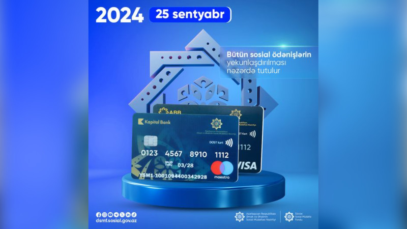 Sosial yardımlar bu tarixdə ödəniləcək