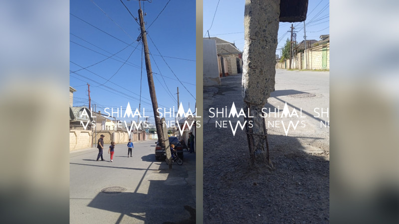 Xaçmazda elektrik dirəyi problemi - Azərişıq susurr