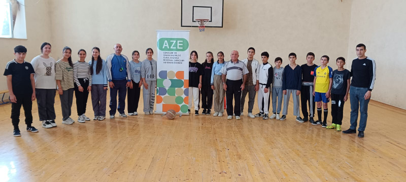 Siyəzəndə gənc basketbolçular idman tədbirinə qatılıb