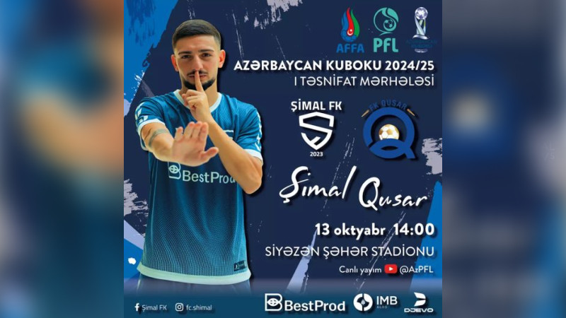 Sabah Xaçmaz və Qusarın futbol komandaları üz-üzə gələcək