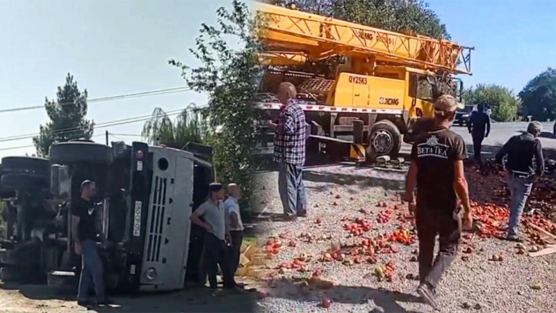 Qubada KamAz aşıb - VİDEO