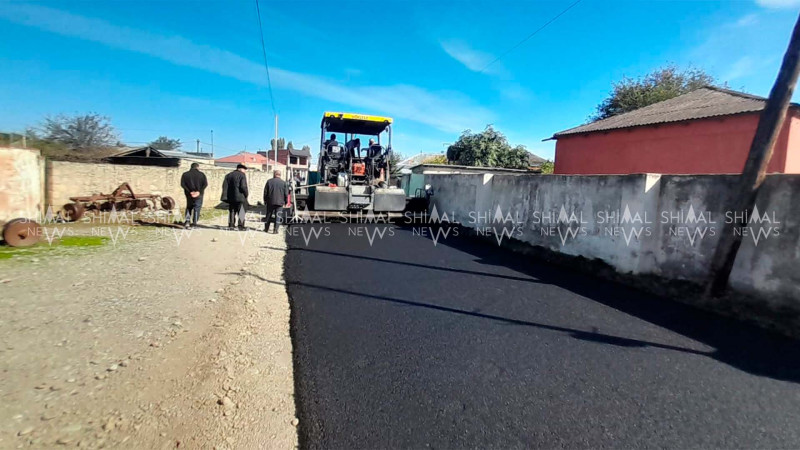 Şabranda yollar təmir edilir