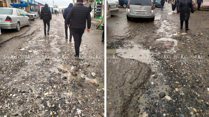 Quba şəhərində yolsuzluğu xatırladan küçə - FOTO