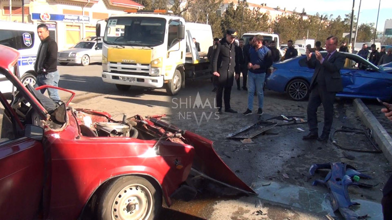 Qubada qəza: Xəsarət alanlar var - FOTO/VİDEO