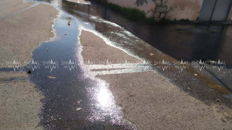 Qubada küçəni su basıb