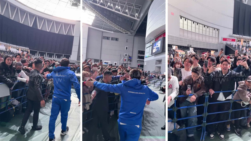 Yaponlar xaçmazlı Vugini belə qarşıladılar - VİDEO