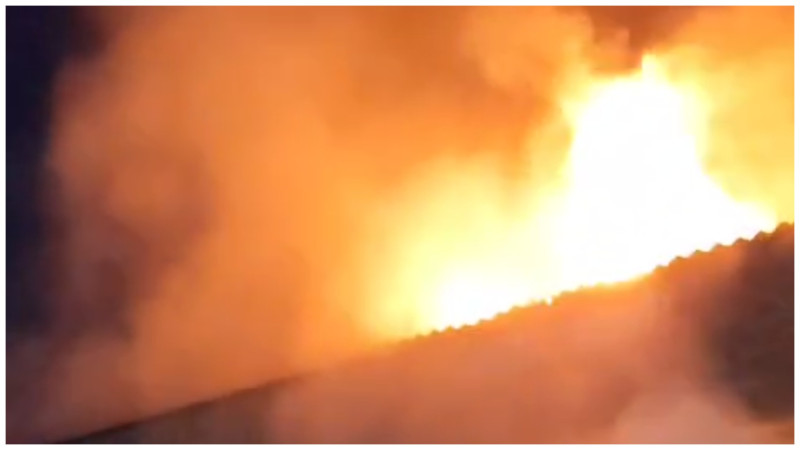 Xaçmazda avtoyuma məntəqəsi yanıb