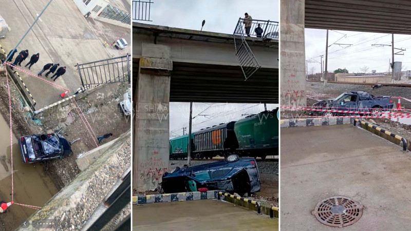 Xudatda avtomobil körpüdən aşıb - VİDEO