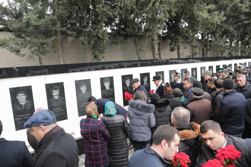 Xaçmaz rayonunda 20 Yanvar şəhidlərinin xatirəsi anılıb