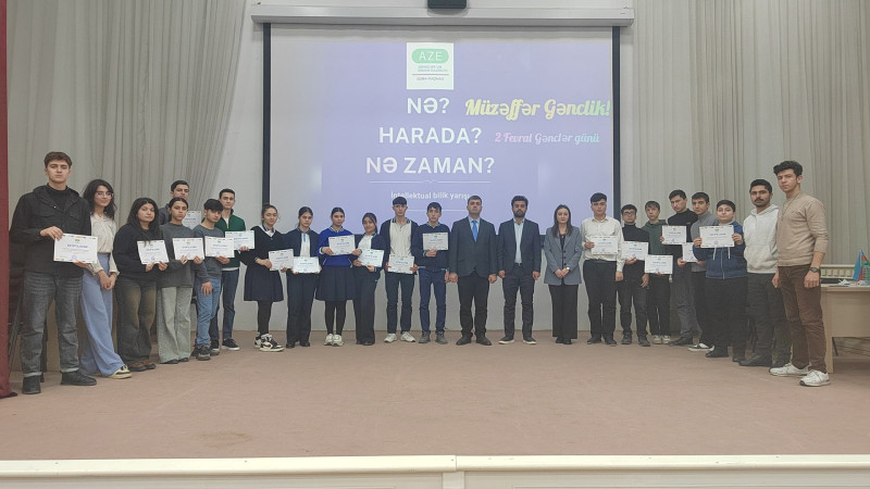 Xaçmaz şagirdlərinin zəka yarışı - İNTELLEKTUALLAR MÜKAFATLANDIRILDI