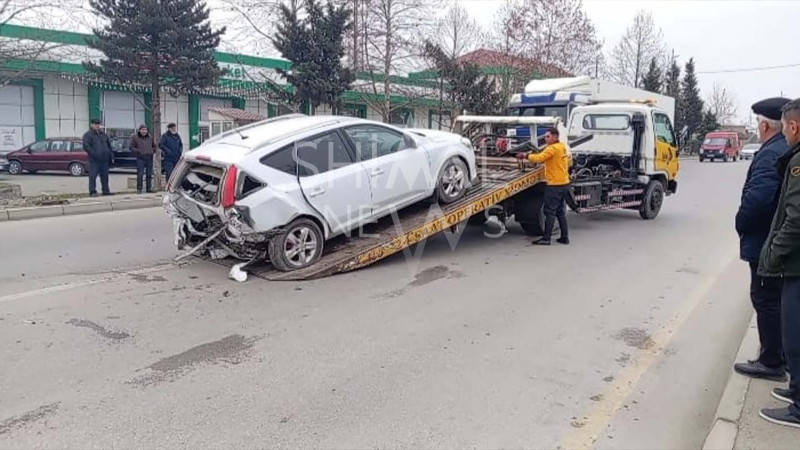 Xaçmazda qəza: 3 nəfər xəsarət alıb - VİDEO