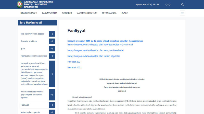 İsmayıllıda vəziyyət “Fəaliyyət” bölməsində donub qalır...