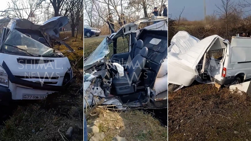 Qəbələ sakini Qaxda ağır qəzaya düşüb - VİDEO