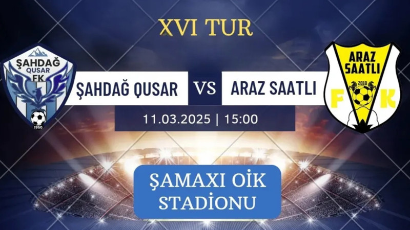 Turnir lideri “Şahdağ Qusar” “Araz Saatlı” ilə ÜZ-ÜZƏ