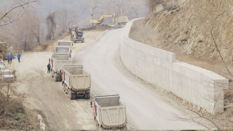 Ağsu çayı üzərində asma körpü və yeni tunel: magistral yol yenilənir