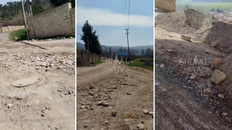 Şabranın M.Əsədov küçəsinin təmiri aylardır yarımçıq qalıb - VİDEO