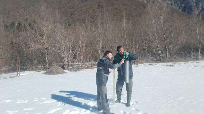 Yüksək dağlıq ərazilərdə qarölçmə işlərinə başlanılıb — FOTO