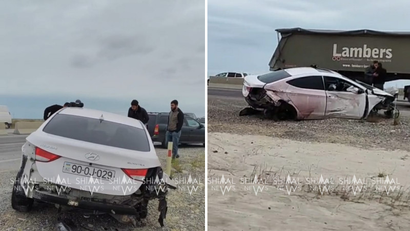 Bakı-Quba yolunda qəza - Xəsarət alanlar var - VİDEO