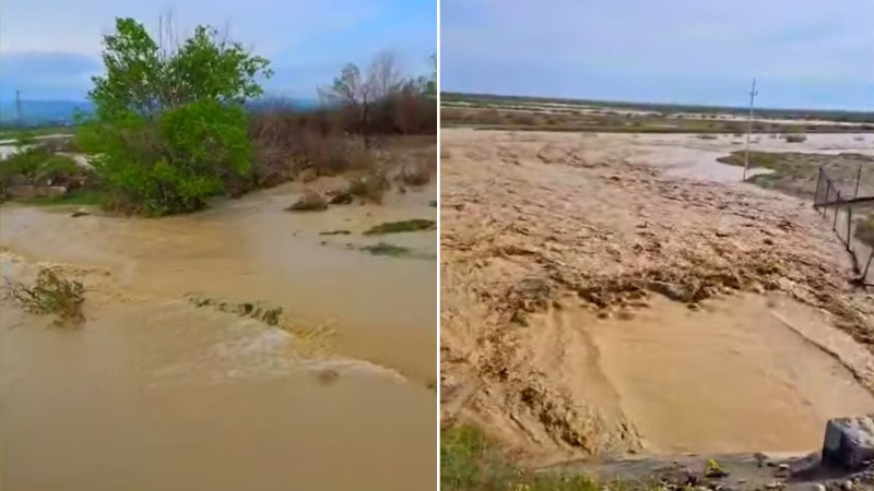 Ödənişli yolu da su basıb – VİDEO