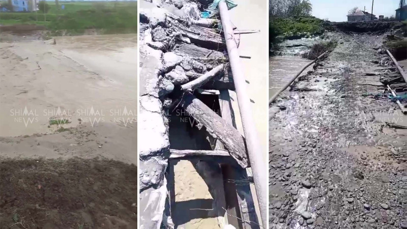 Xaçmazda salınan körpü sakinlərə yox, selə xidmət edir - VİDEO