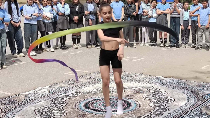 Xaçmazda uşaqlar gimnastikaya təşviq ediliblər