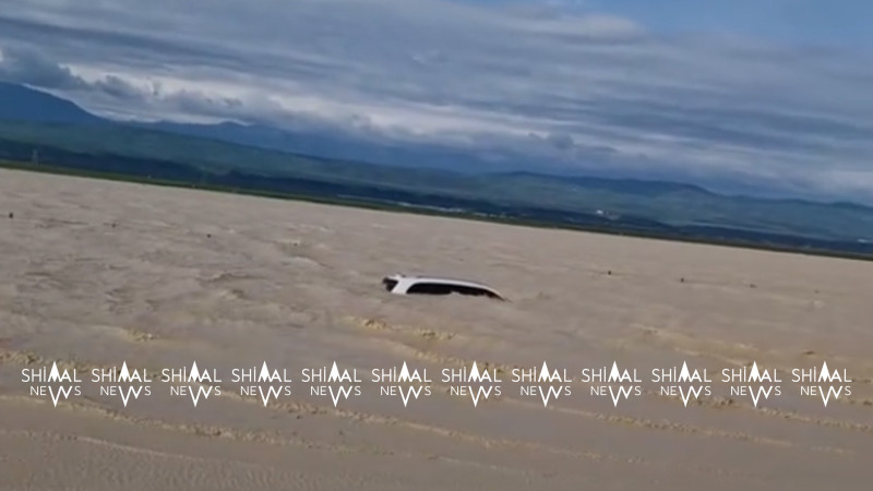 Şabranda dünən batan maşın bu gün tapıldı - VİDEO