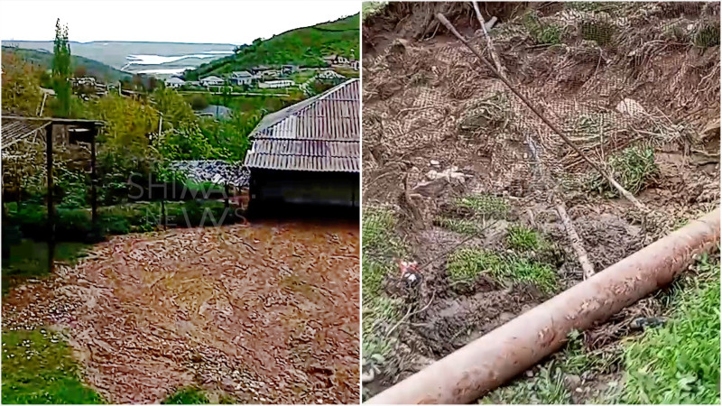 Siyəzəndə torpaq sürüşməsi baş verib - VİDEO