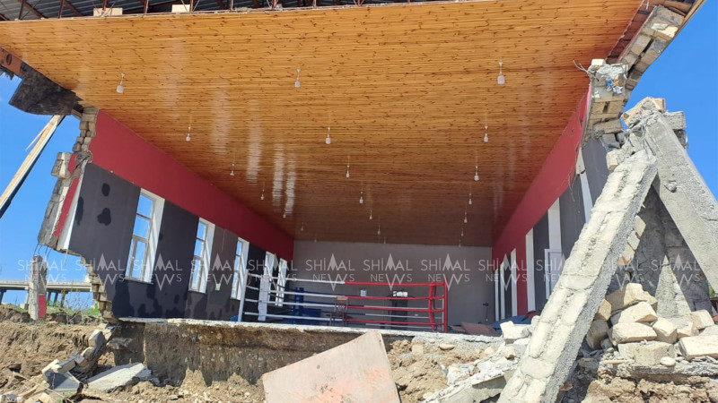 Şabranda sakinlərin tikdiyi idman zalını sel dağıdıb - FOTO