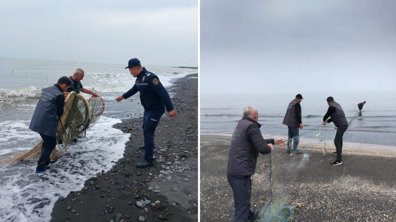 Şimalda qanunsuz ov alətləri su hövzələrindən yığışdırılır