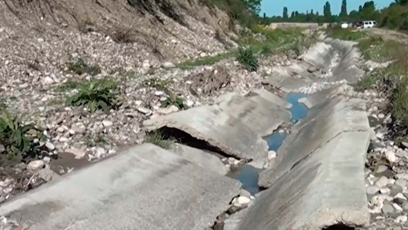 Qubada hektarlarla təsərrüfat susuz qalıb - VİDEO