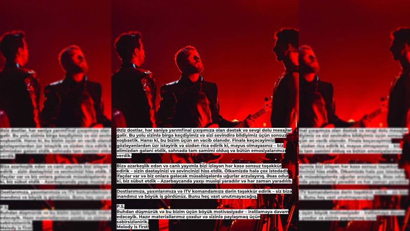 Qubalı gənc və qrupunun “Eurovision”la bağlı AÇIQLAMASI