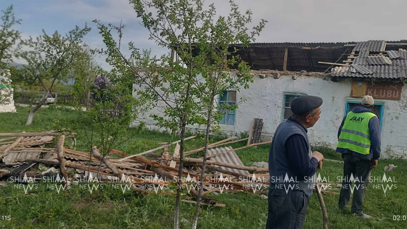Qubada güclü külək dam örtüklərini sıradan çıxarıb