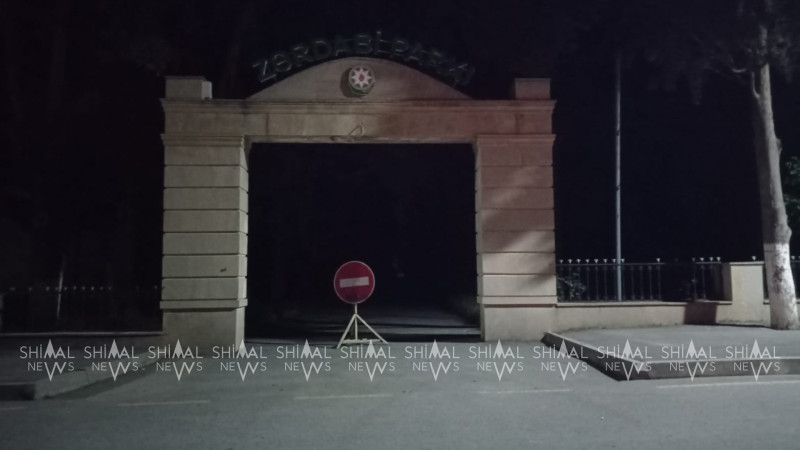 Qubanın Zərdabi qəsəbəsində park qaranlığa qərq olub
