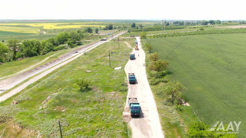 Qusarda 6 kəndi birləşdirən yol təmir edilir