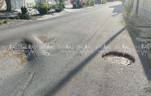 Xaçmazın mərkəzində təhlükəli yol - FOTO