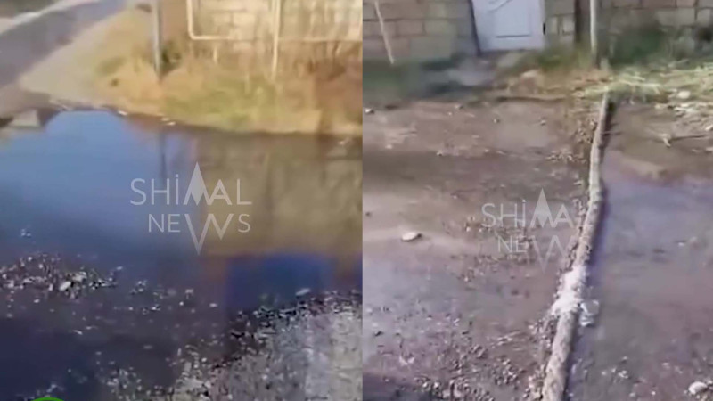 Qubada çirkab su ətrafa yayılır - VİDEO