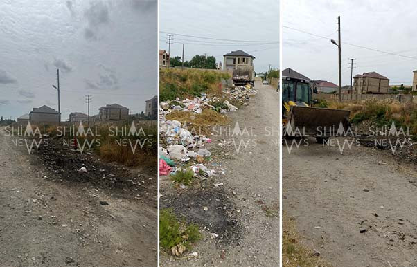 Şabranda zibillənən küçə “ağ günə” çıxdı - FOTO