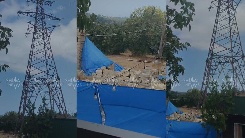 Qubada yüksək gərginlik altında tikinti - VİDEO