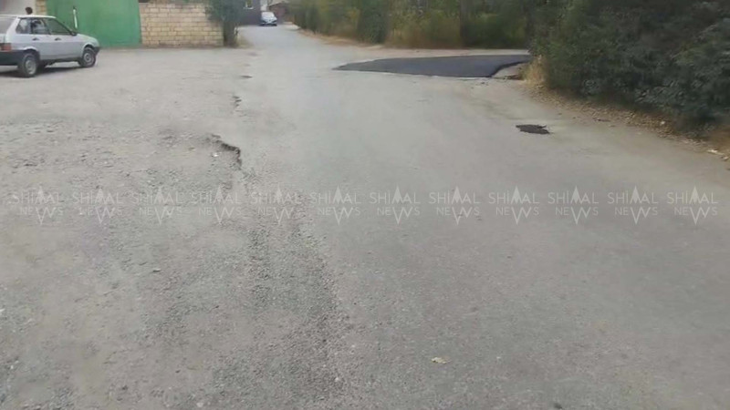 Qubada yola asfalt yox, “prob” çəkildi