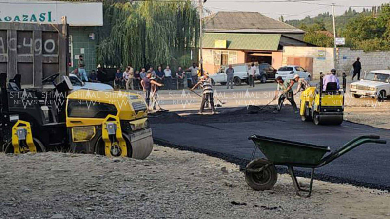 Qusar sakinləri Dambusu asfaltlayıb - VİDEO