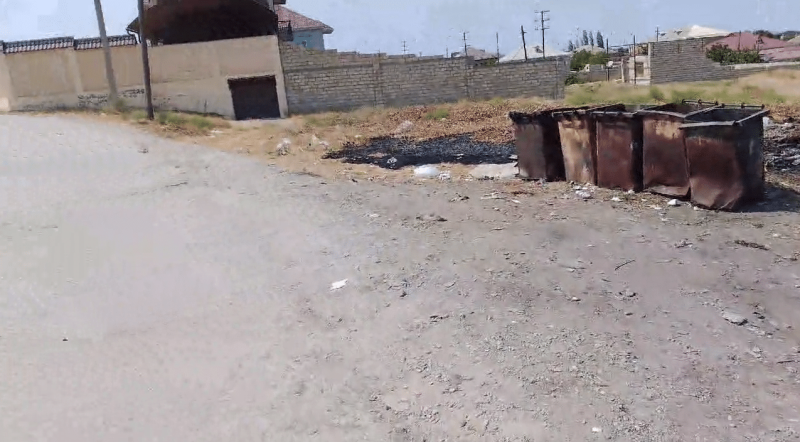 Şabran sakinləri zibil tüstüsündən boğulur - VİDEO